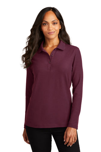 L500LS Port Authority® Ladies Silk Touch™ Long Sleeve Polo