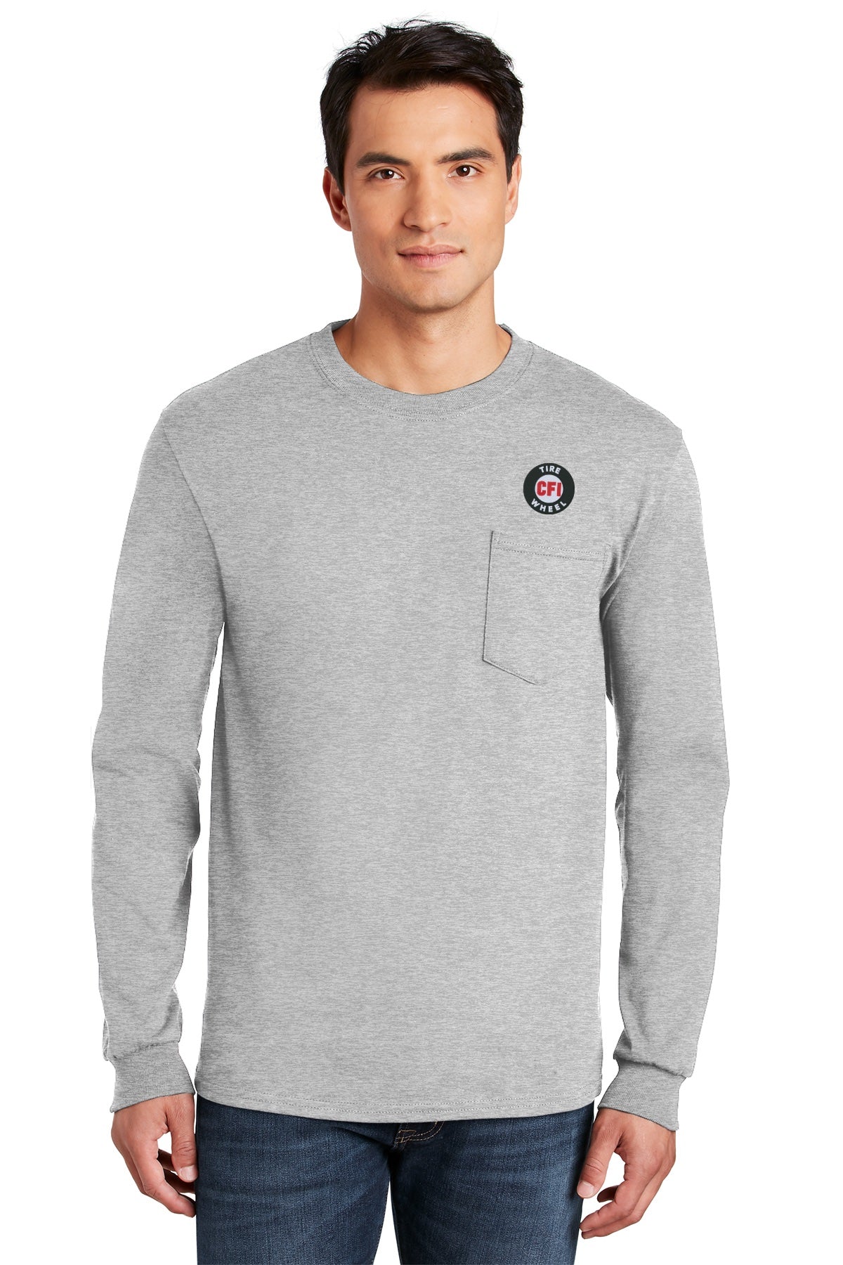 CFI Tire Wheel 2410 gildan ultra cotton 100% us cotton long sleeve t-shirt with pocket