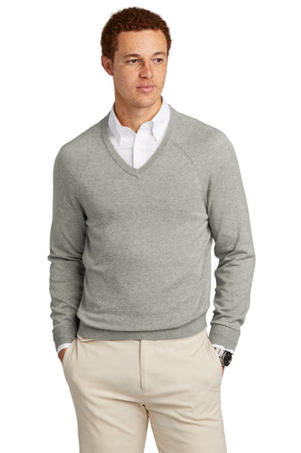 BB18400 Brooks Brothers® Cotton Stretch V-Neck Sweater