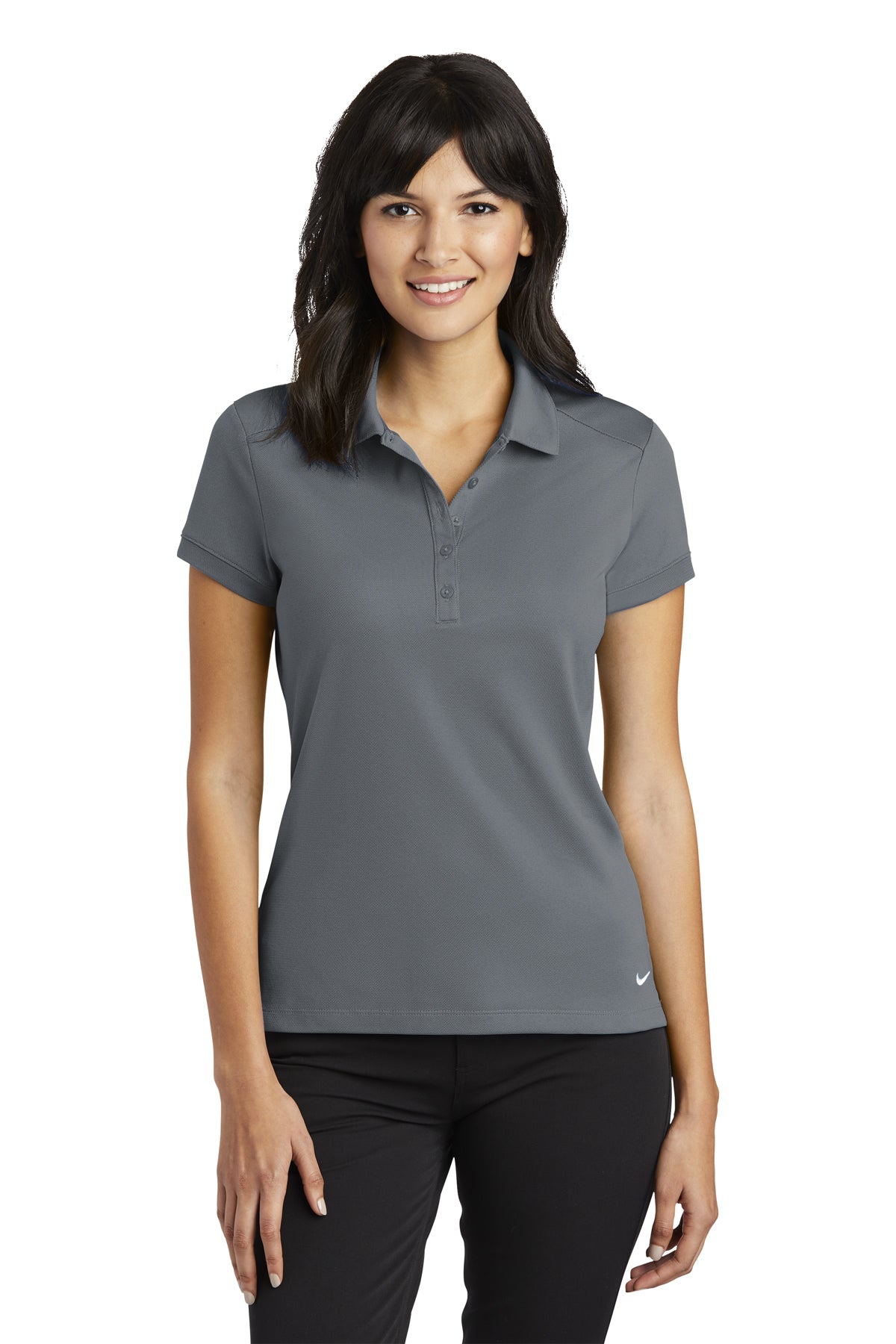 746100 Nike Ladies Dri-FIT Solid Icon Pique Modern Fit Polo