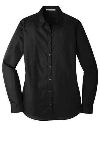 LW100 Port Authority® Ladies Long Sleeve Carefree Poplin Shirt