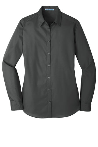 LW100 Port Authority® Ladies Long Sleeve Carefree Poplin Shirt