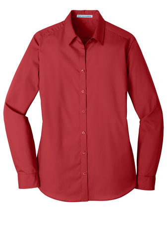 LW100 Port Authority® Ladies Long Sleeve Carefree Poplin Shirt