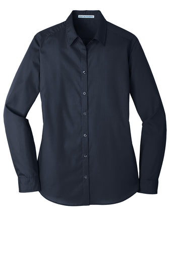 LW100 Port Authority® Ladies Long Sleeve Carefree Poplin Shirt
