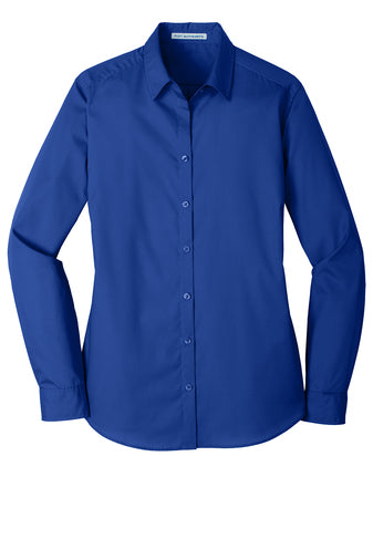 LW100 Port Authority® Ladies Long Sleeve Carefree Poplin Shirt