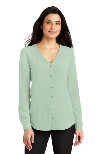 LW700 Port Authority ® Ladies Long Sleeve Button-Front Blouse