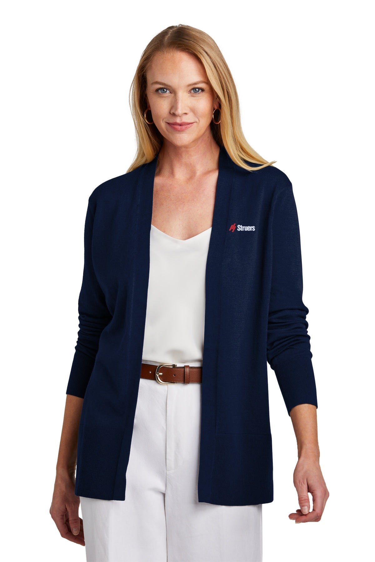 Struers Sales & Non- Service Apparel: BB18403 brooks brothers women's cotton stretch long cardigan sweater