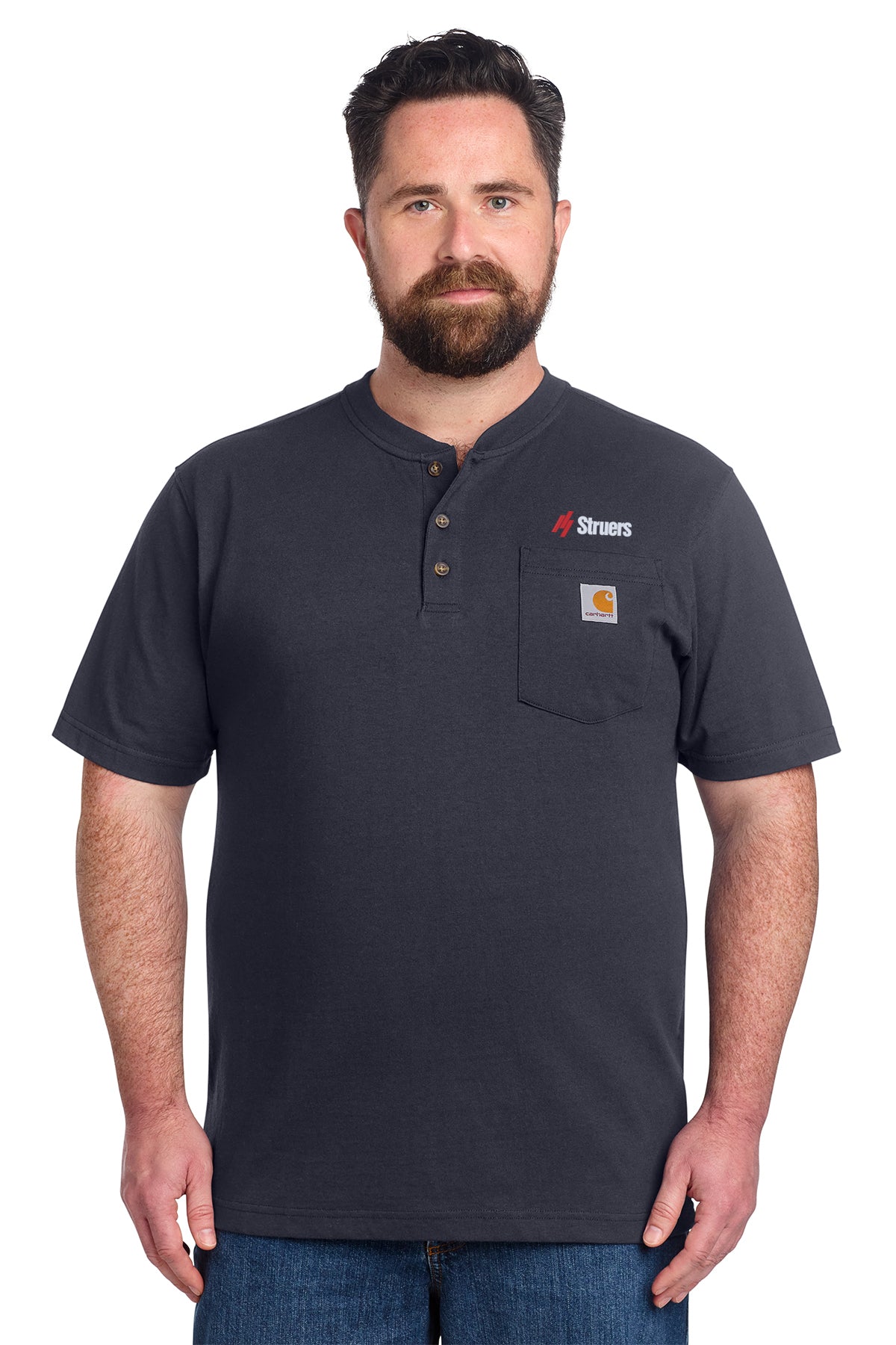 Struers Service/Cotton Apparel: CTK84 Carhartt® Short Sleeve Henley T-Shirt