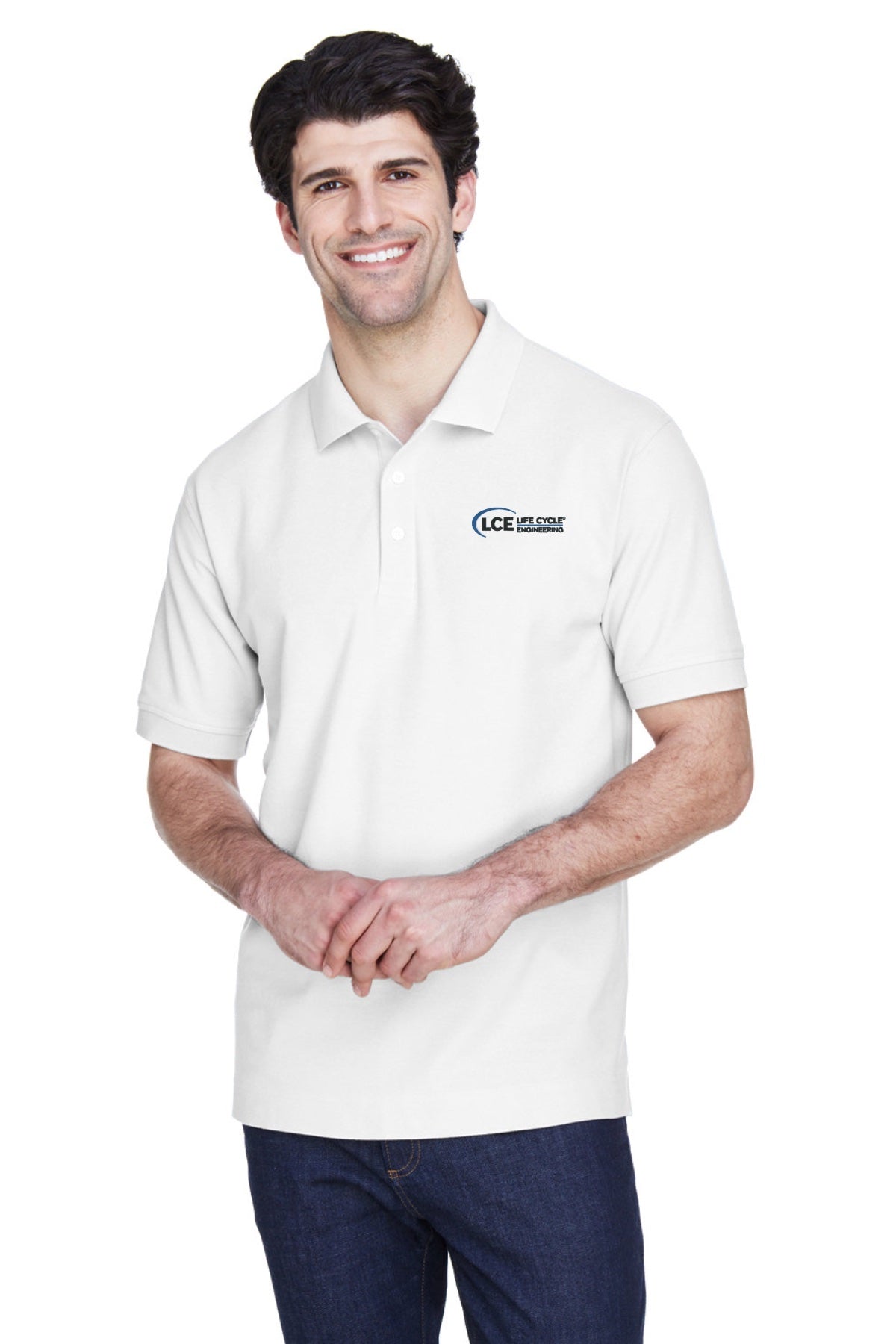 LCE D100 Devon & Jones Men's Pima Piqué Short-Sleeve Polo