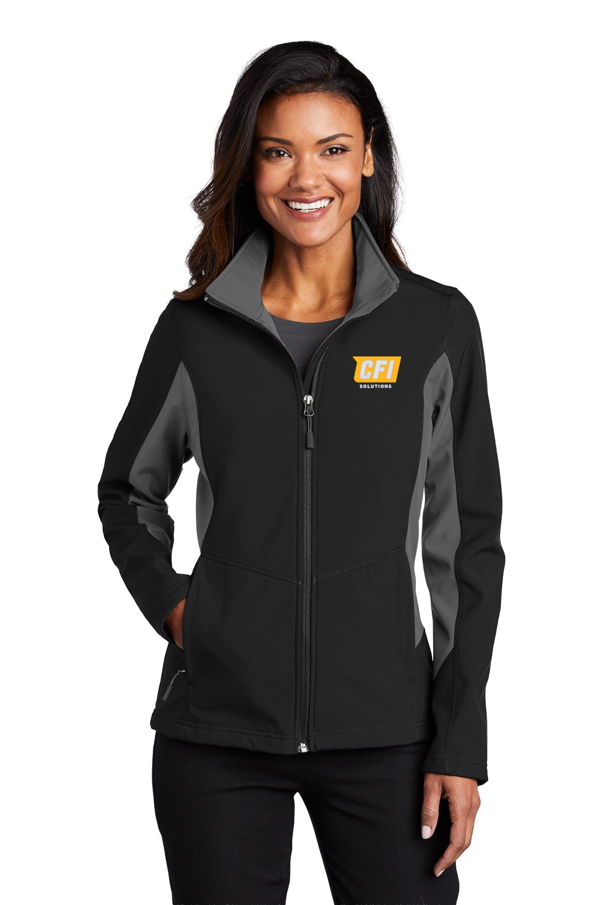 CFI Solutions L318 port authority women's core colorblock soft shell jacket