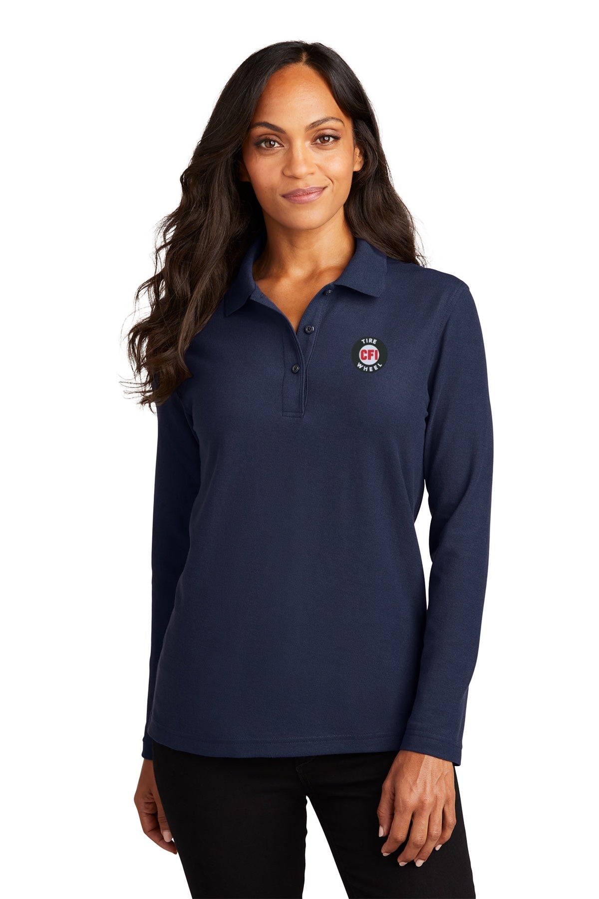 CFI Tire Wheel L500LS Port Authority® Ladies Silk Touch™ Long Sleeve Polo
