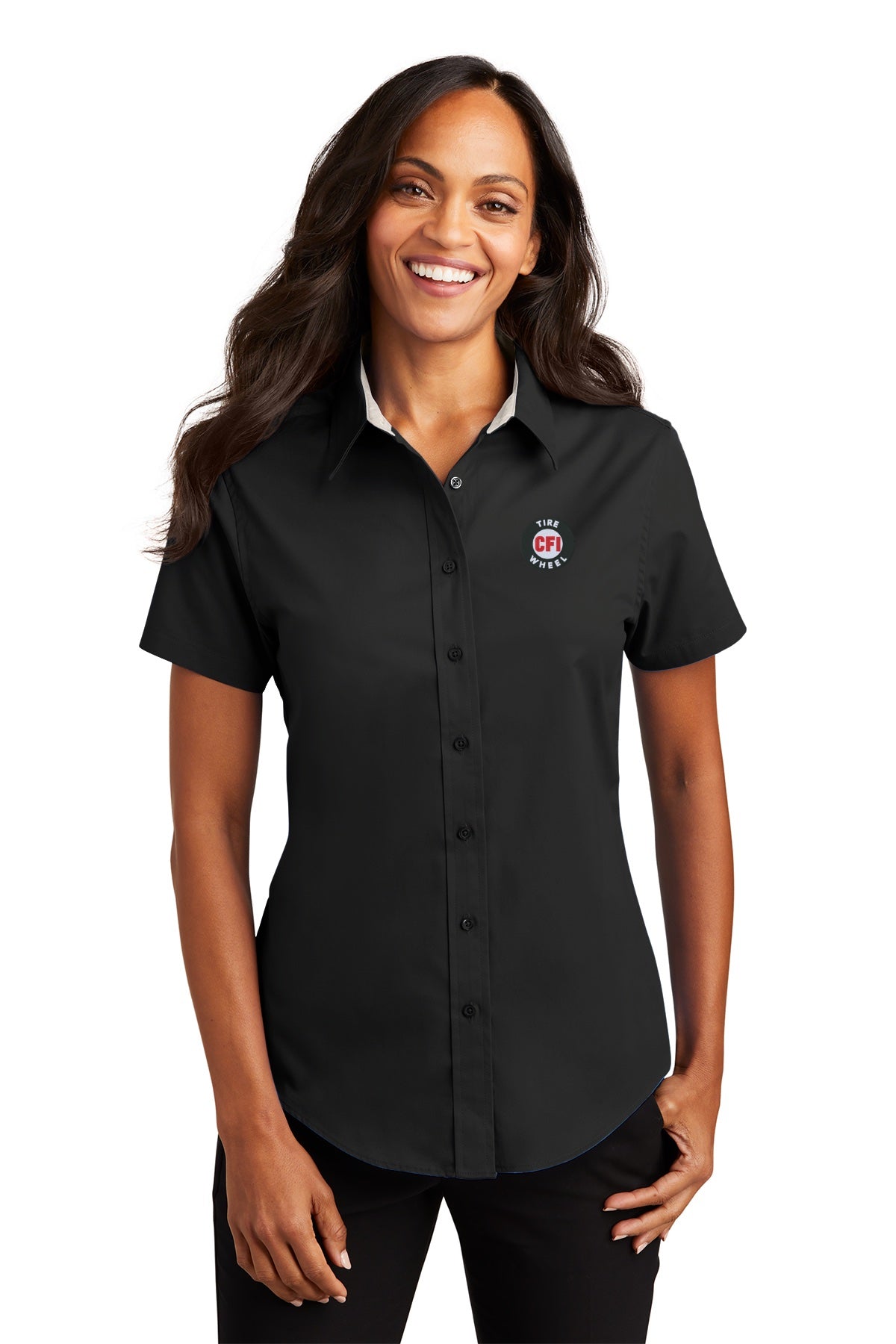 CFI Tire Wheel L508 port authority women's short sleeve easy care shirt