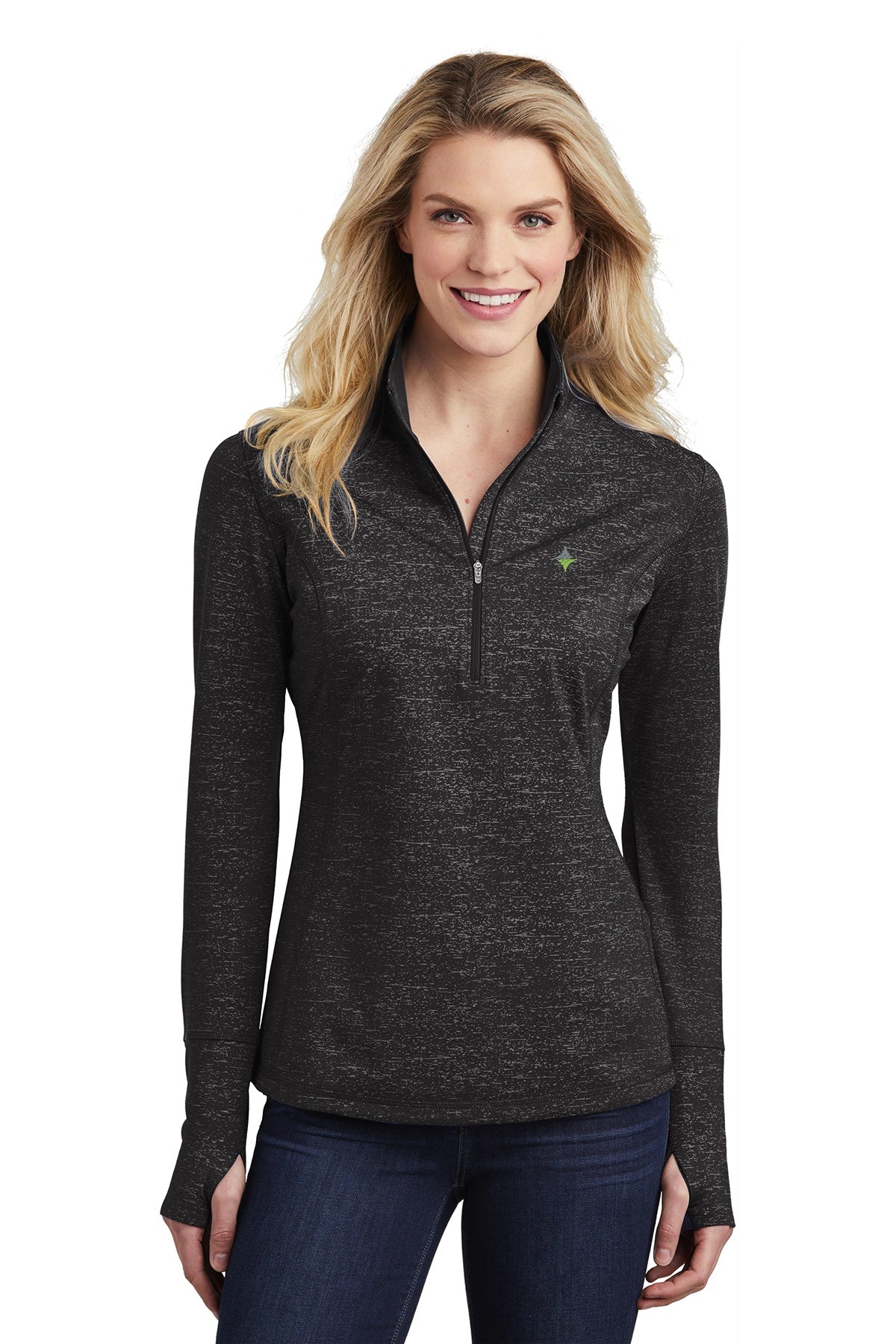 Dawson Tire LST855 Sport-Tek ® Women's Sport-Wick ® Stretch Reflective Heather 1/2-Zip Pullover