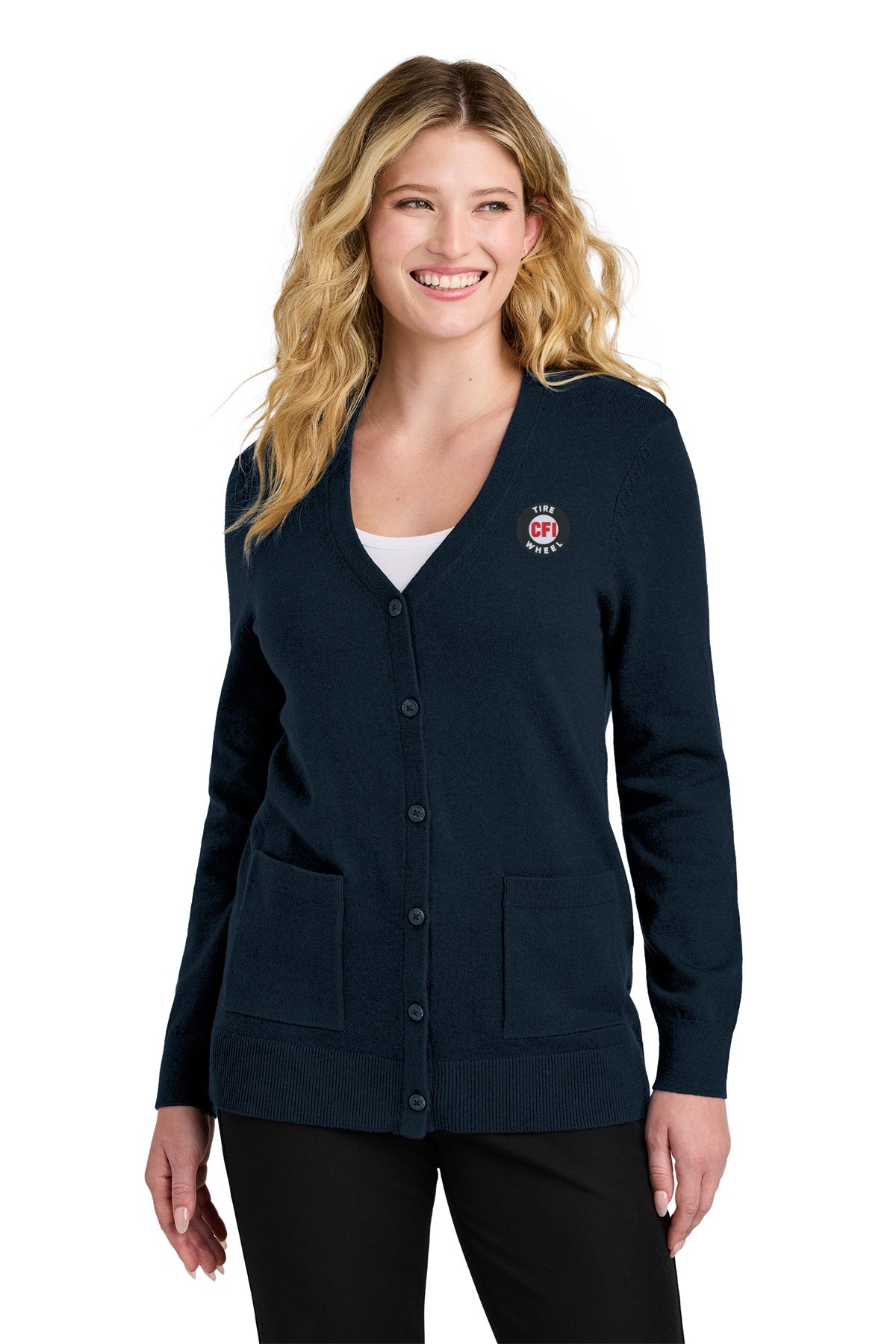 CFI Tire Service LSW4150 Port Authority® Women’s Easy Care Button-Up Cardigan Sweater