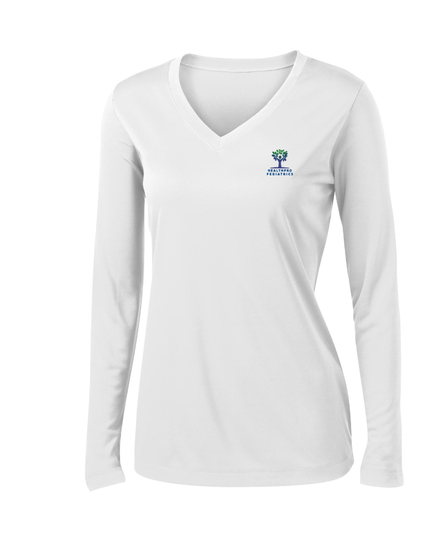 Healthpro Pediatrics LST353LS Sport-Tek® Ladies Long Sleeve PosiCharge® Competitor™ V-Neck Tee