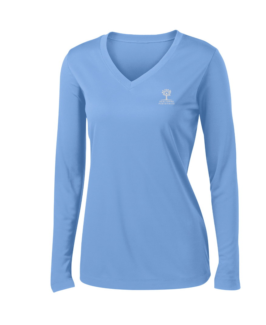 Healthpro Pediatrics LST353LS Sport-Tek® Ladies Long Sleeve PosiCharge® Competitor™ V-Neck Tee