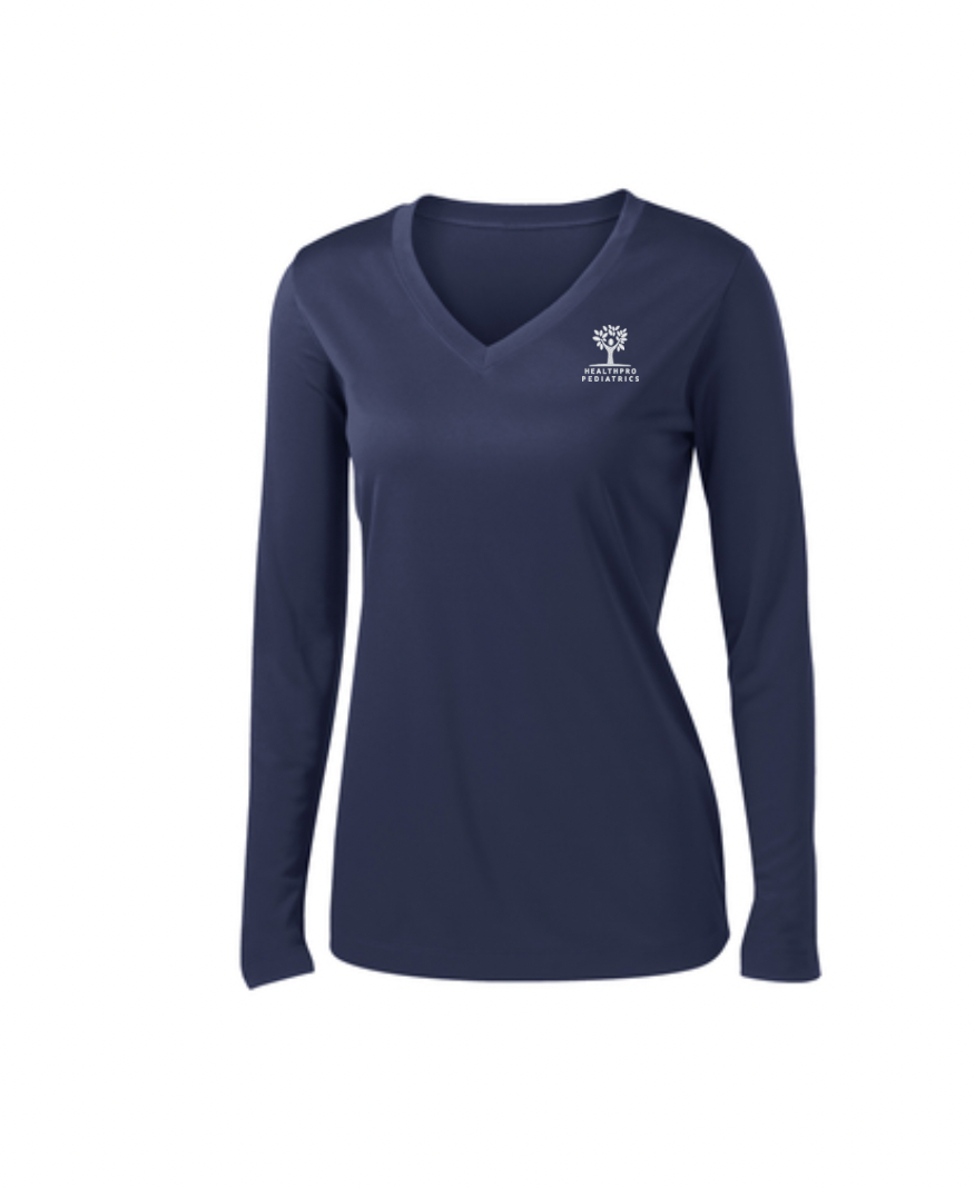 Healthpro Pediatrics LST353LS Sport-Tek® Ladies Long Sleeve PosiCharge® Competitor™ V-Neck Tee
