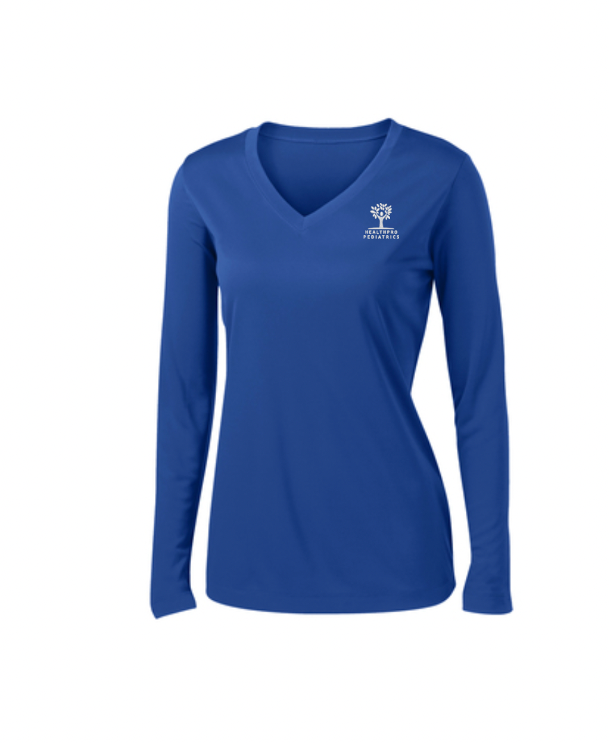 Healthpro Pediatrics LST353LS Sport-Tek® Ladies Long Sleeve PosiCharge® Competitor™ V-Neck Tee