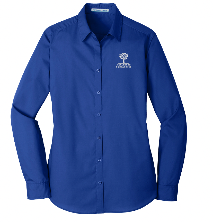Healthpro Pediatrics LW100 Port Authority® Ladies Long Sleeve Carefree Poplin Shirt