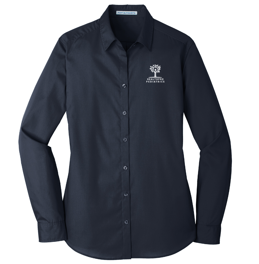Healthpro Pediatrics LW100 Port Authority® Ladies Long Sleeve Carefree Poplin Shirt