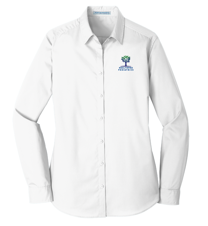Healthpro Pediatrics LW100 Port Authority® Ladies Long Sleeve Carefree Poplin Shirt