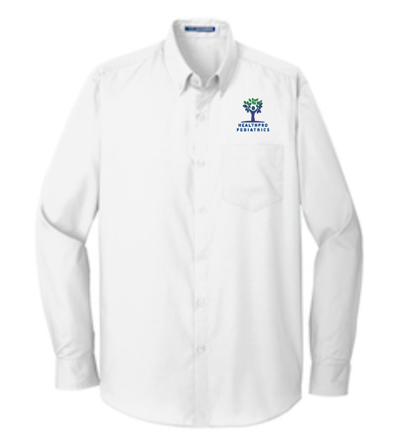 Healthpro Pediatrics W100 Port Authority® Long Sleeve Carefree Poplin Shirt