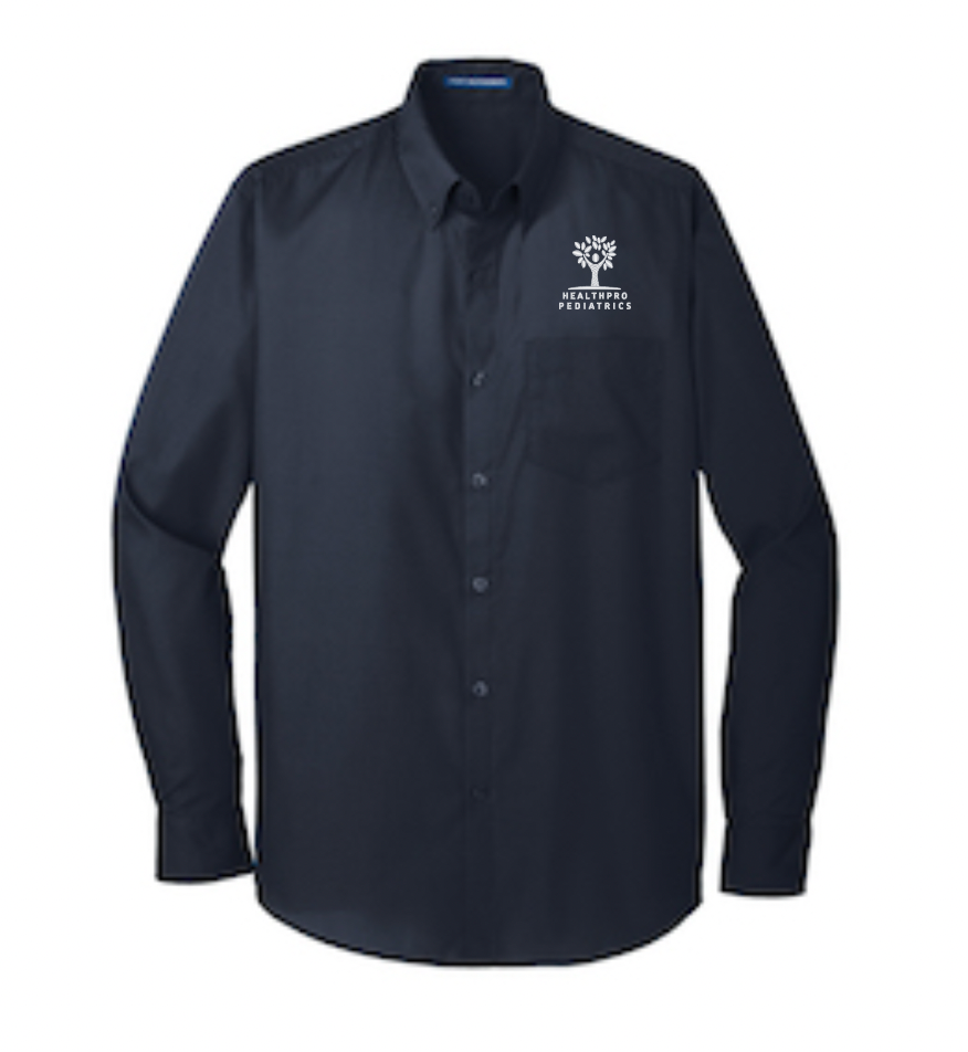 Healthpro Pediatrics W100 Port Authority® Long Sleeve Carefree Poplin Shirt