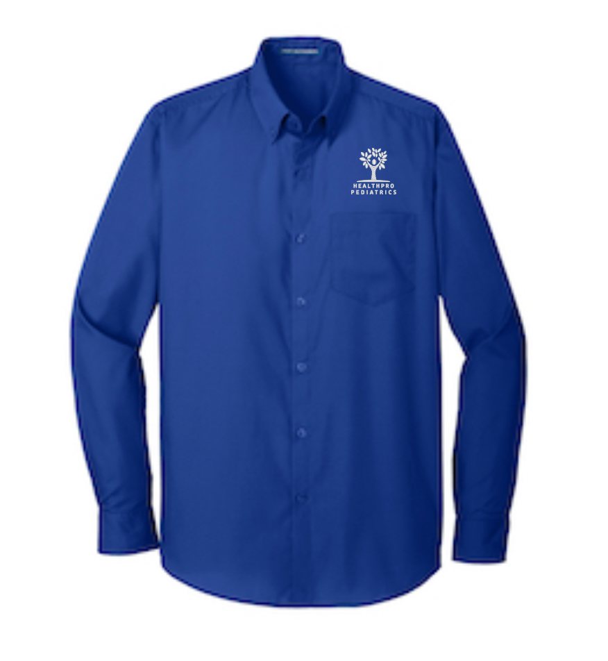 Healthpro Pediatrics W100 Port Authority® Long Sleeve Carefree Poplin Shirt