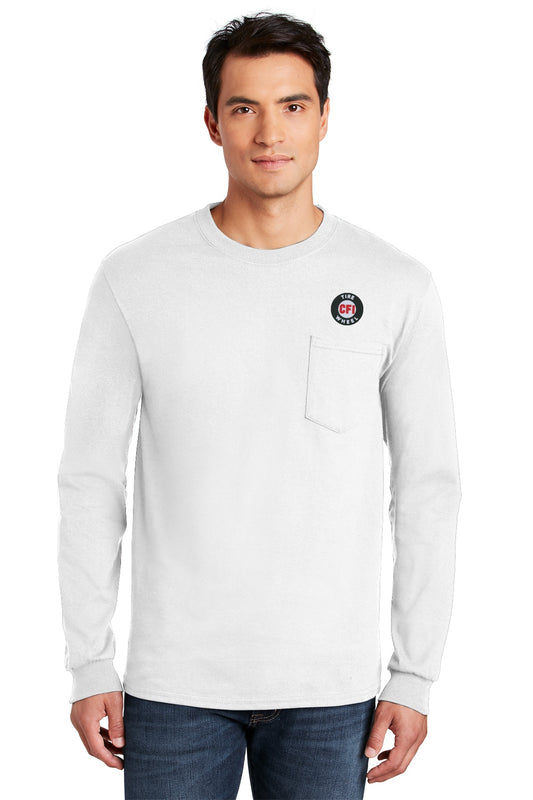 CFI Tire Wheel 2410 gildan ultra cotton 100% us cotton long sleeve t-shirt with pocket