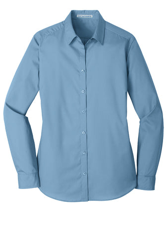 W100 Port Authority® Long Sleeve Carefree Poplin Shirt