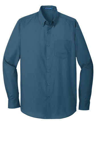 W100 Port Authority® Long Sleeve Carefree Poplin Shirt