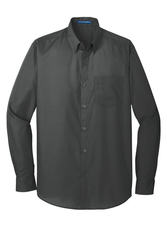 W100 Port Authority® Long Sleeve Carefree Poplin Shirt