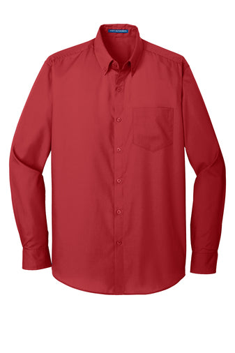 W100 Port Authority® Long Sleeve Carefree Poplin Shirt