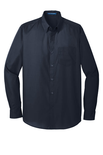 W100 Port Authority® Long Sleeve Carefree Poplin Shirt