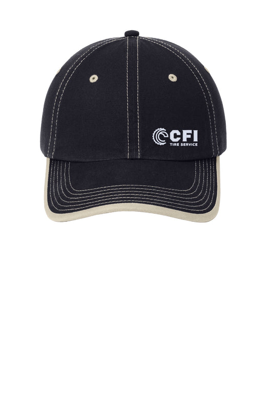 CFI Tire Service C835 Port Authority® Vintage Washed Contrast Stitch Cap