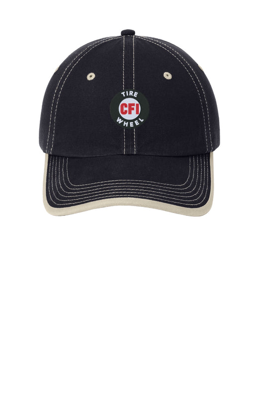 CFI Tire Wheel C835 Port Authority® Vintage Washed Contrast Stitch Cap