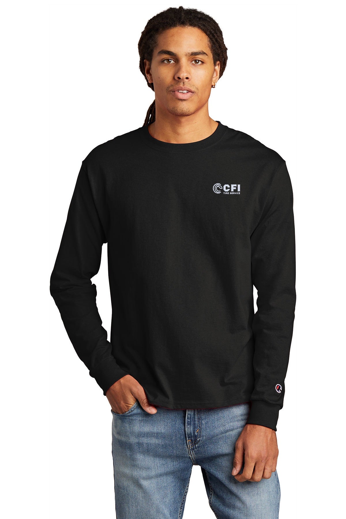 CFI Tire Service CC8C Champion ® Heritage 5.2-Oz. Jersey Long Sleeve Tee