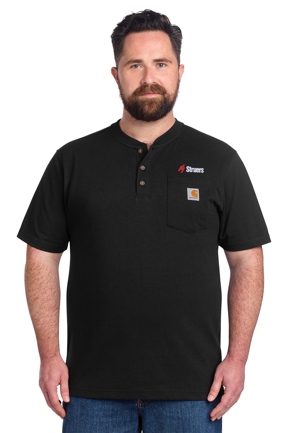 Struers Service/Cotton Apparel: CTK84 Carhartt® Short Sleeve Henley T-Shirt