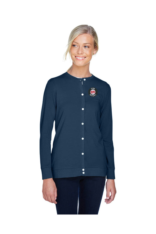 CFI Tire Wheel DP181W Devon & Jones Ladies' Perfect Fit™ Ribbon Cardigan