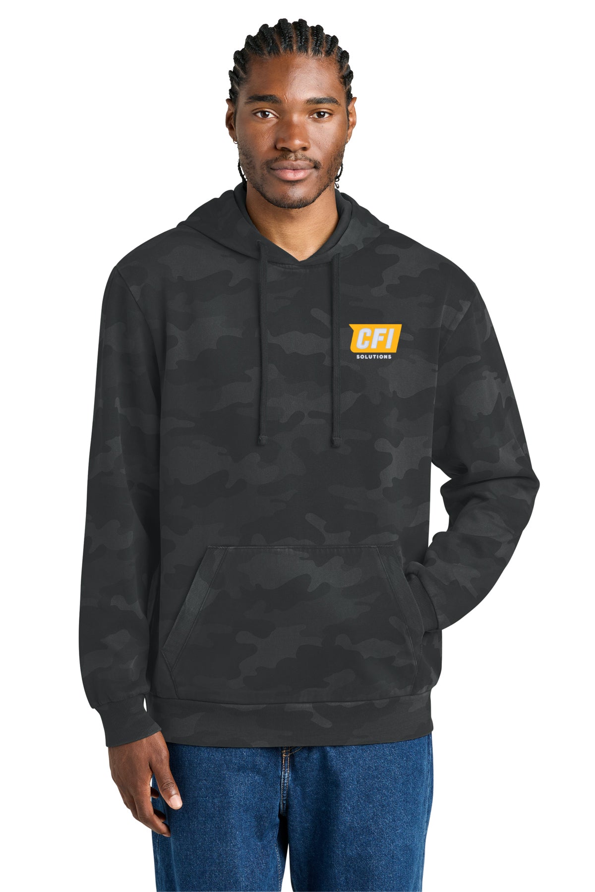 CFI Solutions DT2200C District Wash™ Camo Fleece Hoodie