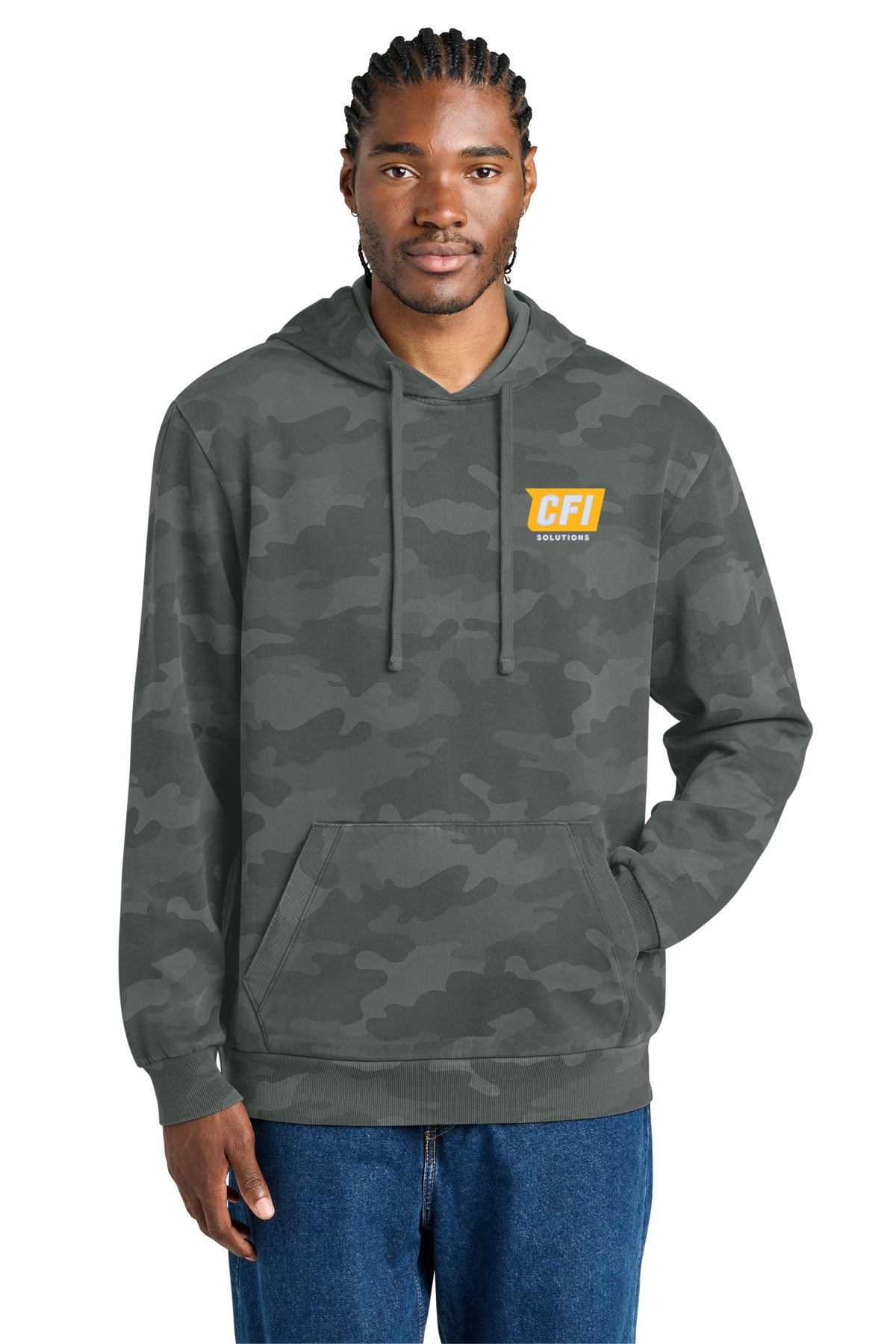 CFI Solutions DT2200C District Wash™ Camo Fleece Hoodie