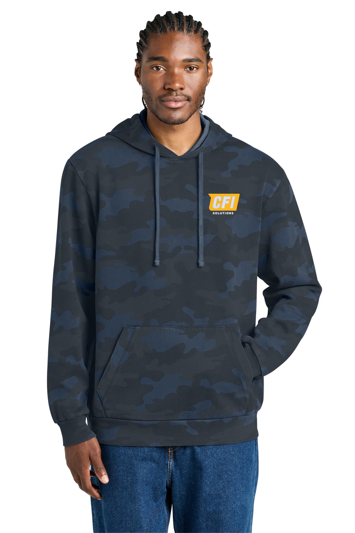 CFI Solutions DT2200C District Wash™ Camo Fleece Hoodie