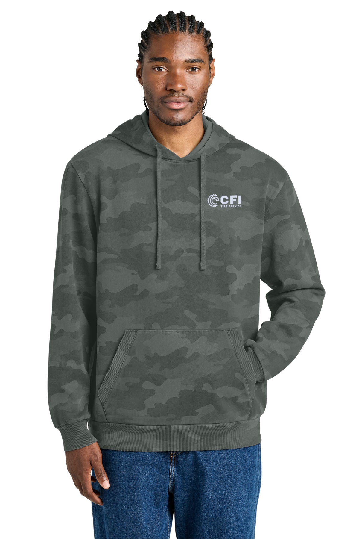 CFI Tire Service DT2200C District Wash™ Camo Fleece Hoodie