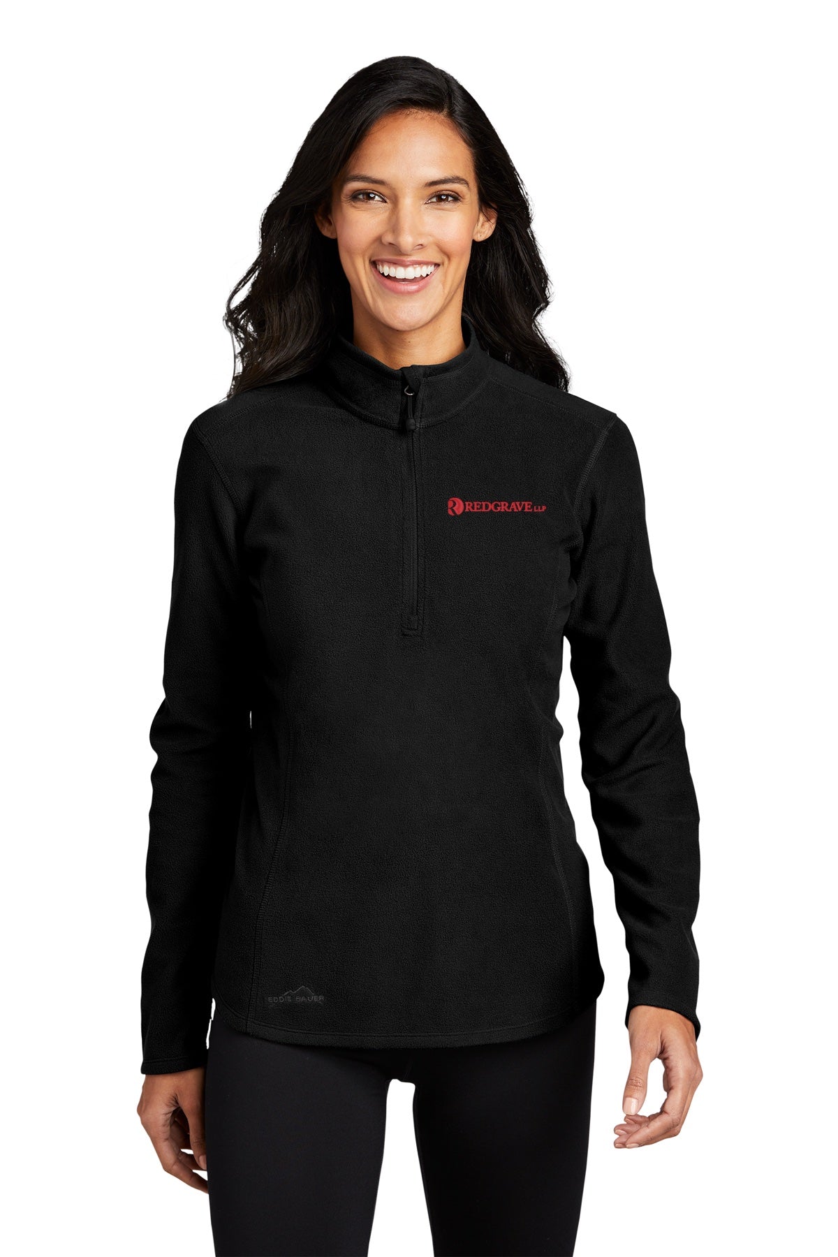 Redgrave LLP EB227 Eddie Bauer® Ladies 1/2-Zip Microfleece Jacket