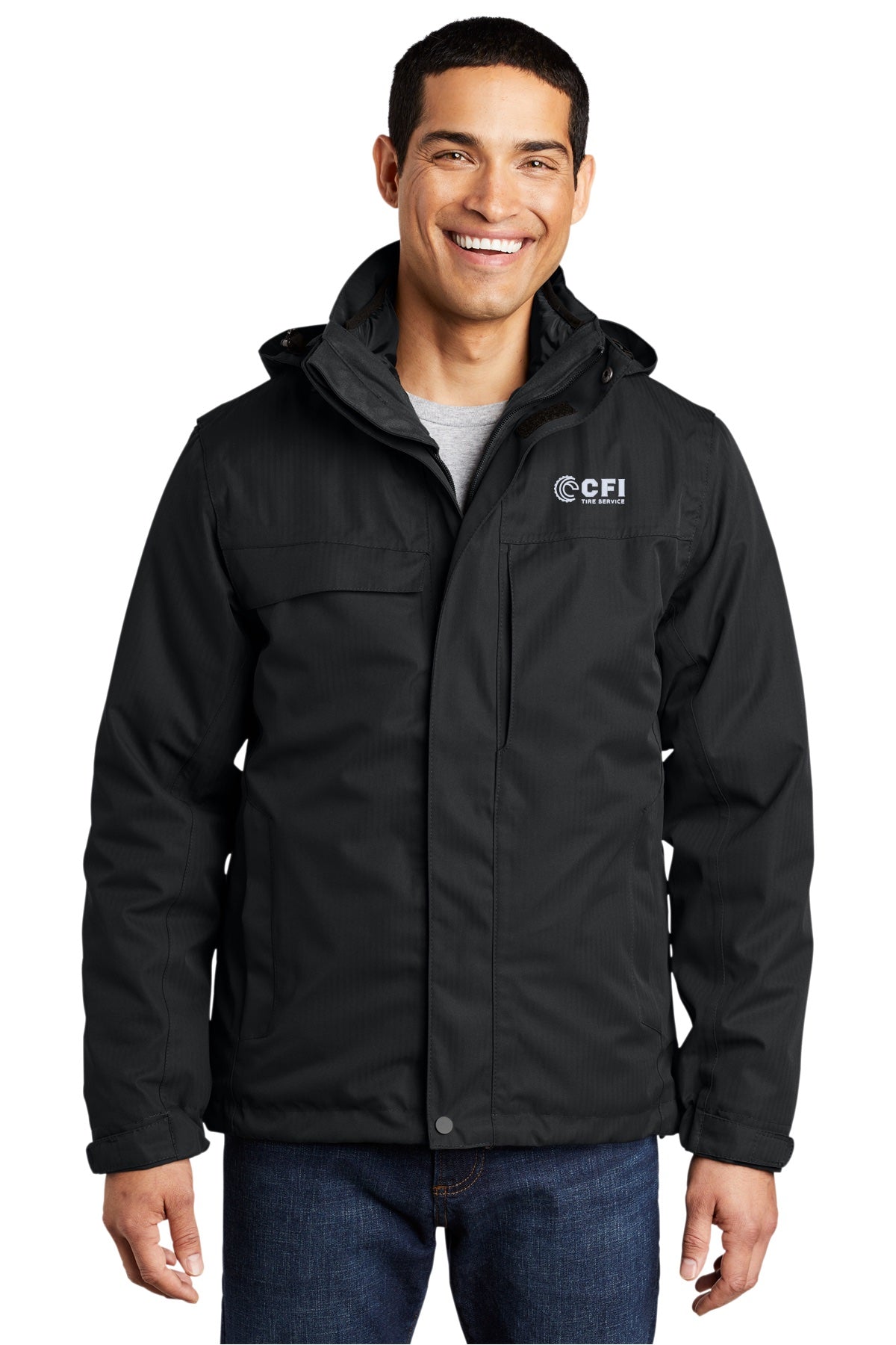 CFI Tire Service J302 Port Authority® Herringbone 3-in-1 Parka