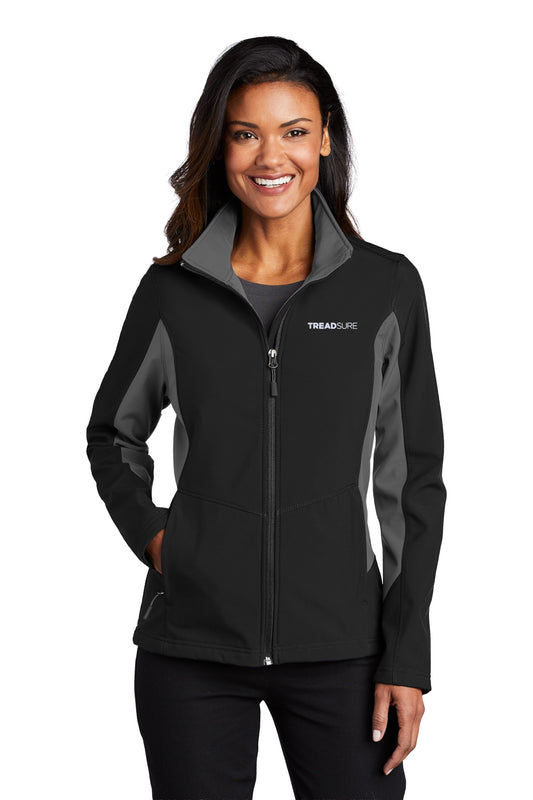 Treadsure L318 port authority women's core colorblock soft shell jacket