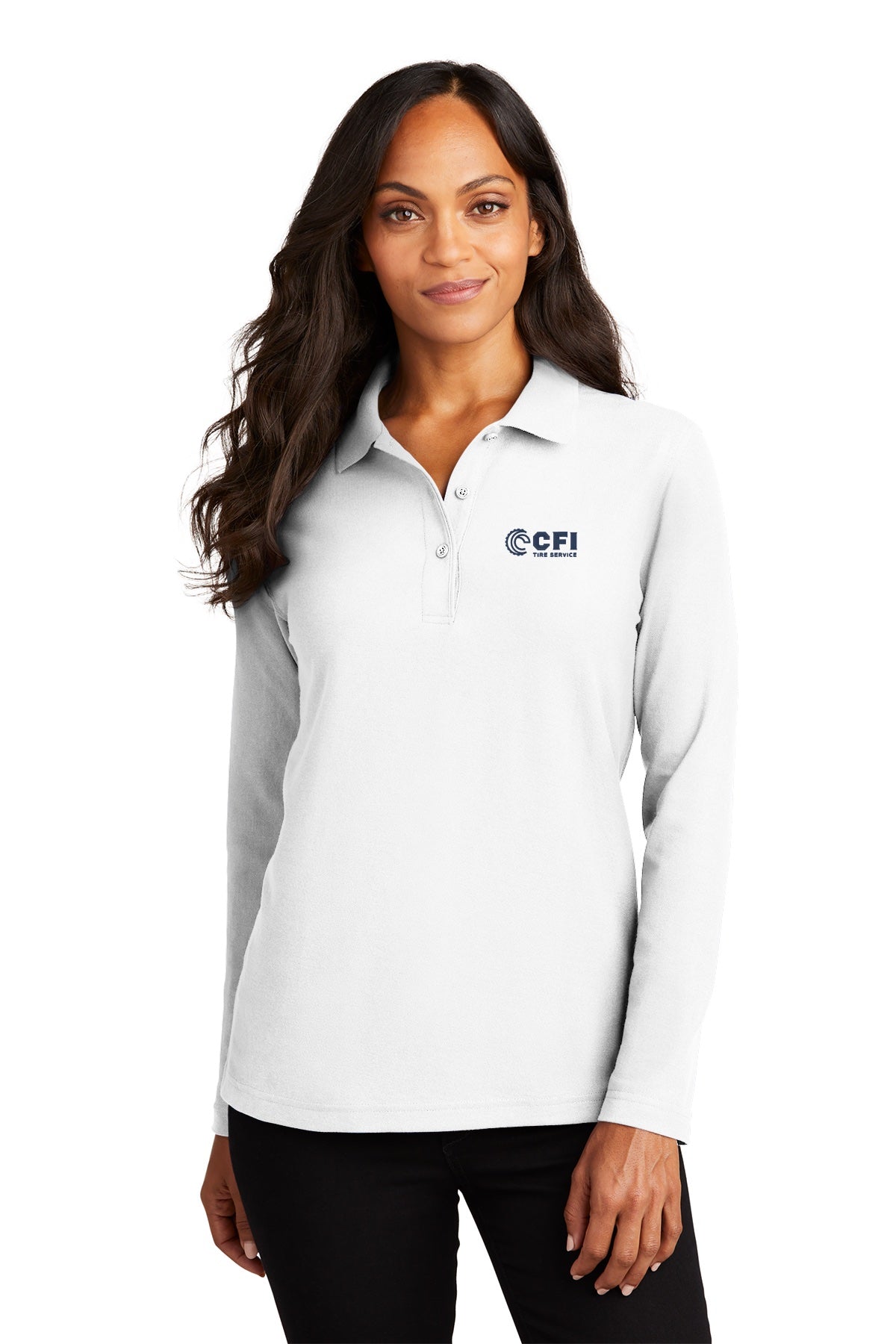 CFI Tire Service L500LS Port Authority® Ladies Silk Touch™ Long Sleeve Polo