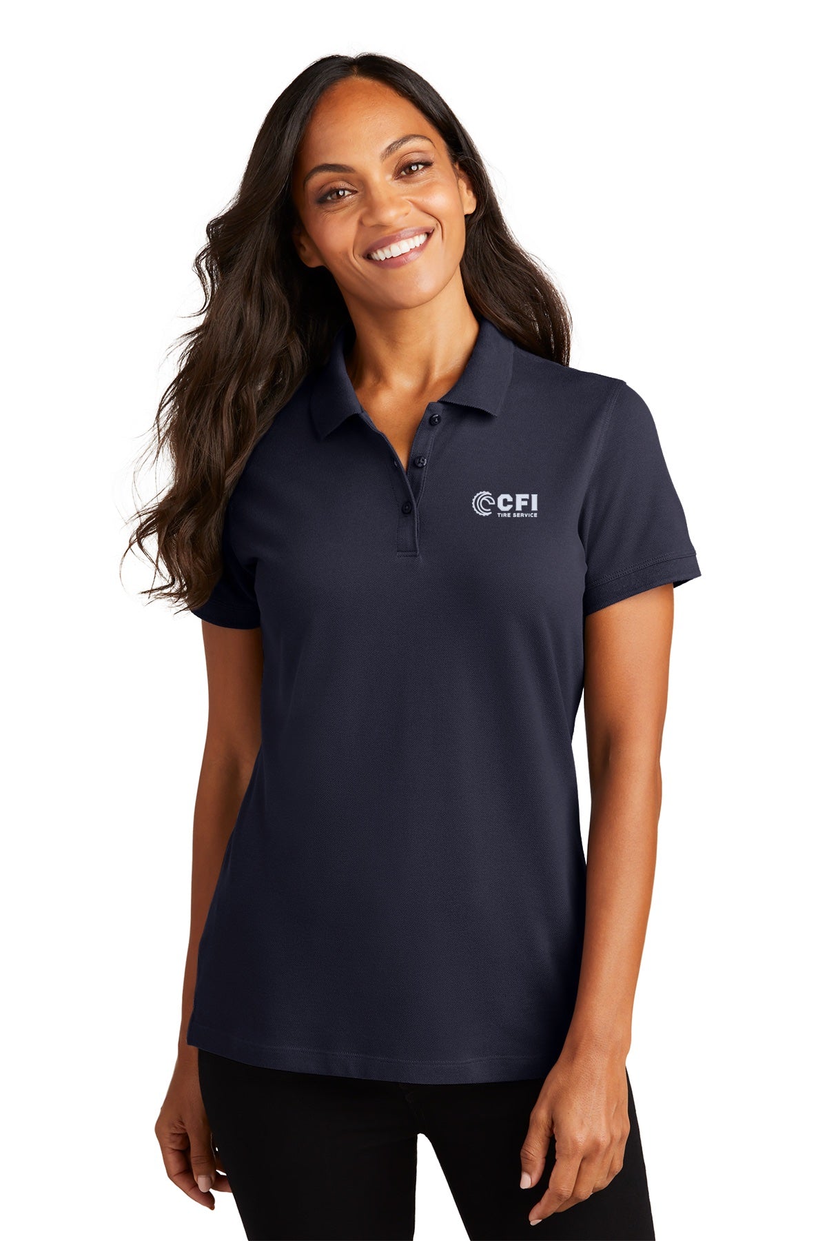 CFI Tire Service LK8000 port authority women's ezcotton polo