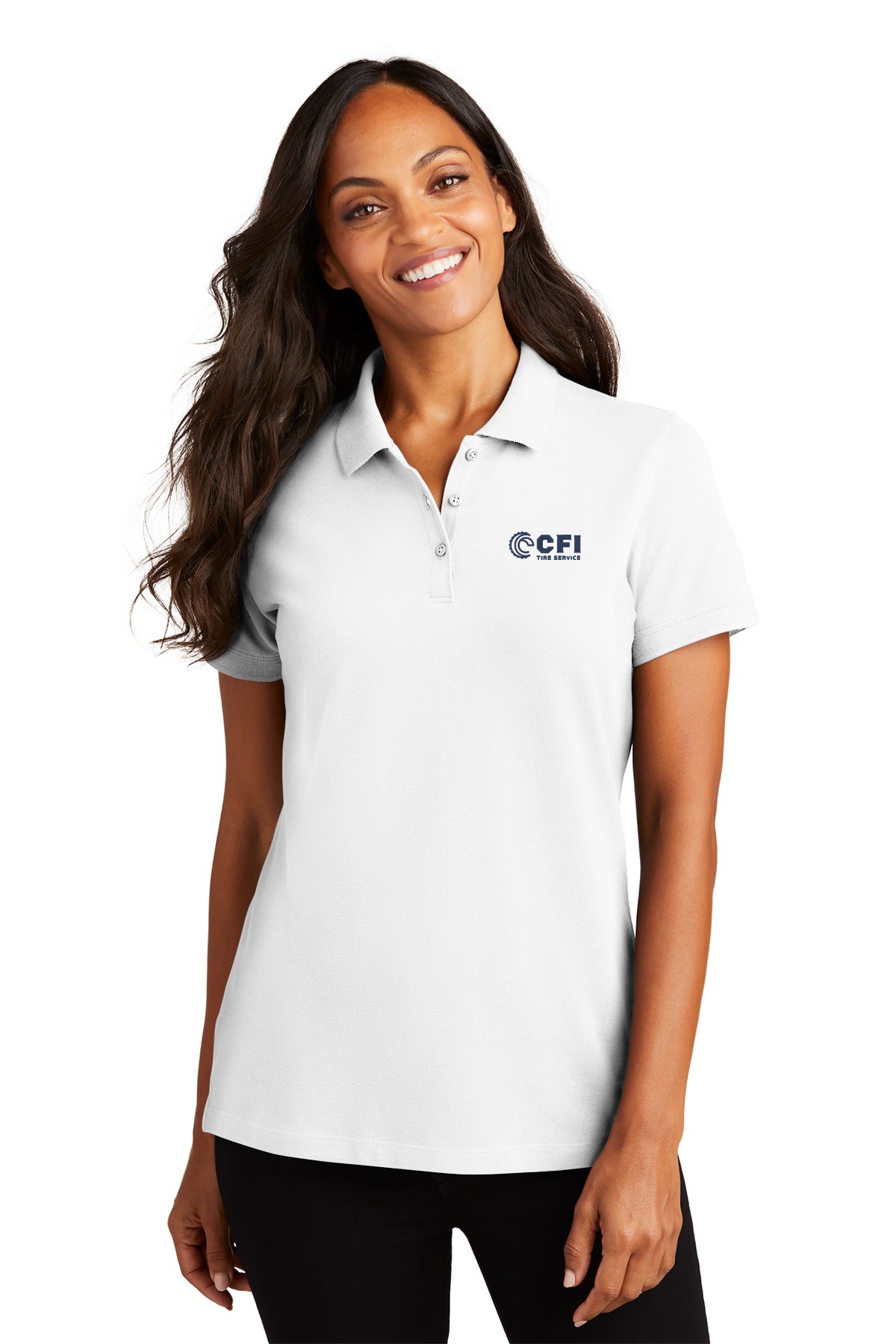 CFI Tire Service LK8000 port authority women's ezcotton polo