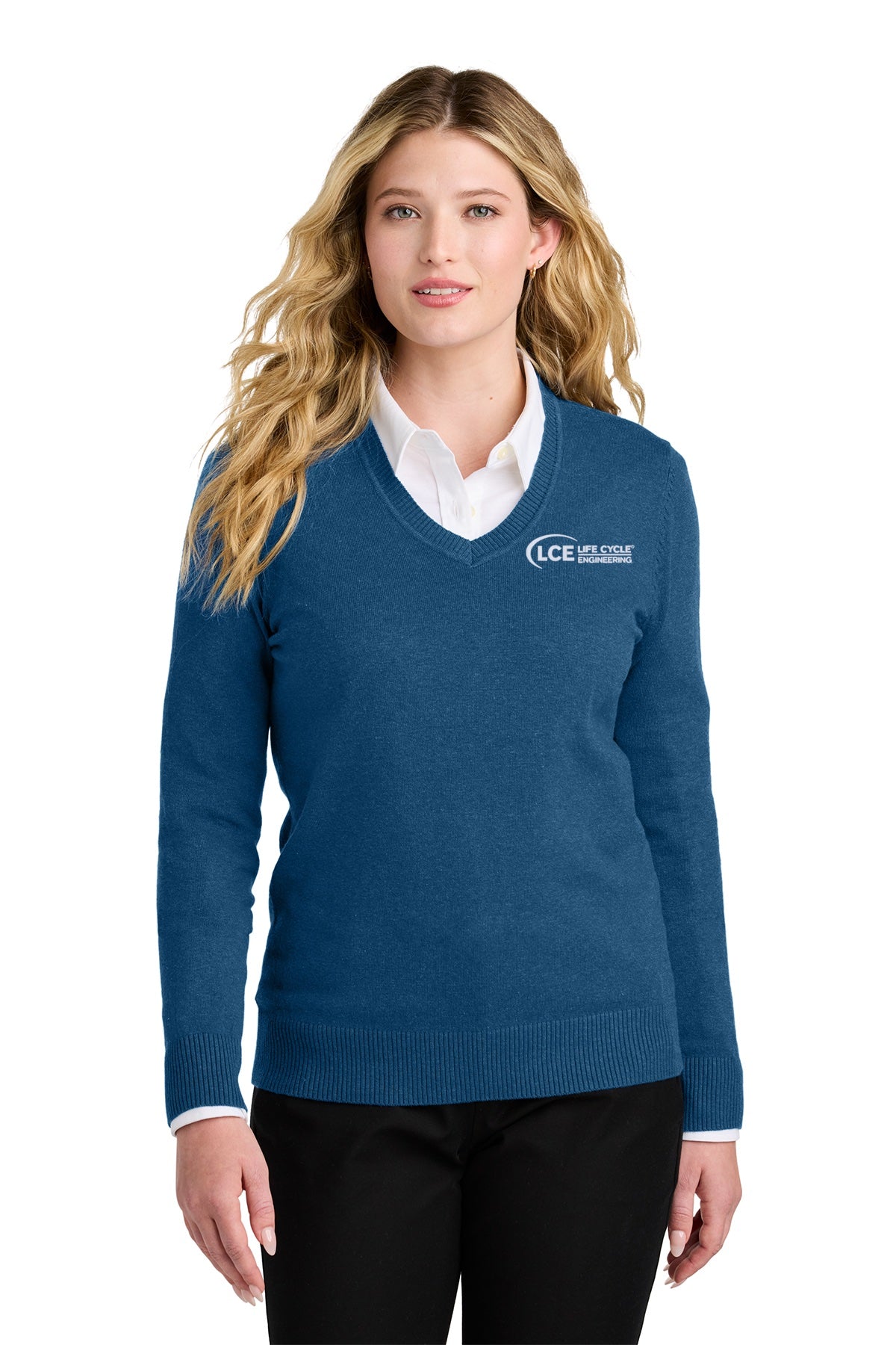 LCE LSW285 Port Authority® Ladies V-Neck Sweater